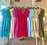 Rochie midi cu anchior si  fronseuri la bust